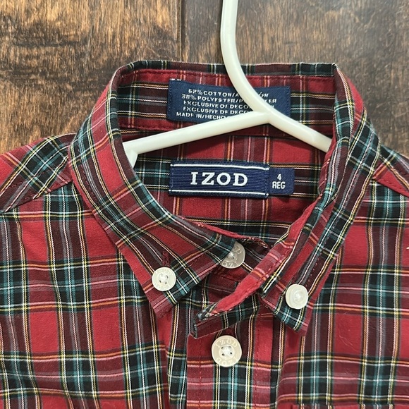 Boys Size 4 IZOD Dress Shirt EUC - Picture 2 of 3